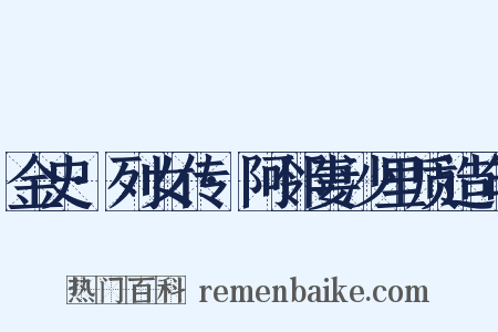 金史·列女传·阿邻妻沙里质造句是什么意思的图片